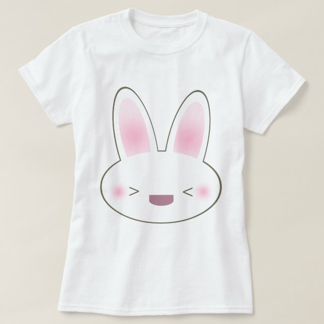 KAWAII HAPPY BUNNY T-Shirt (Design vorne)