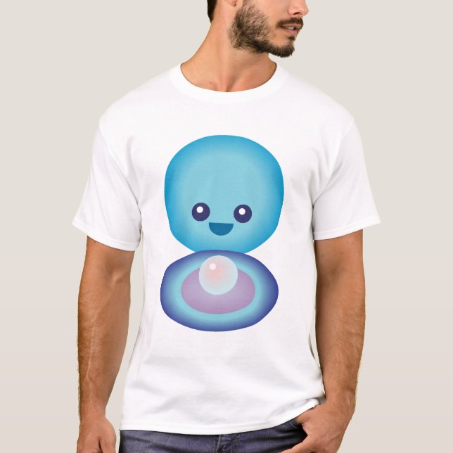 Kawaii Happy Clam T-Shirt (Vorderseite)