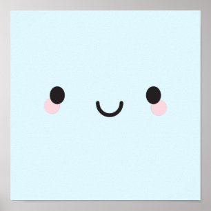 Kawaii Happy Face Poster
