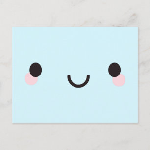 Kawaii Happy Face Postkarte