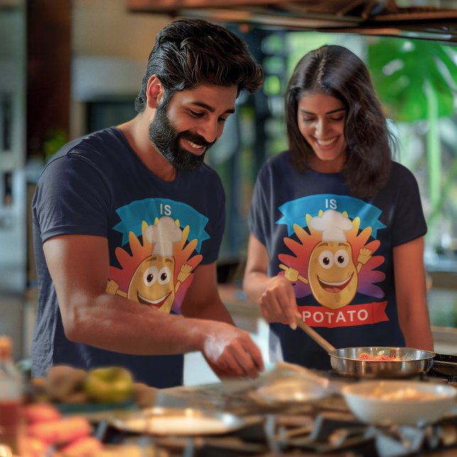 Kawaii Happy Face Potato Spate Night TV Unisex T-Shirt (Kawaii Happy Face Potato Late Night TV Unisex T-Shirt)