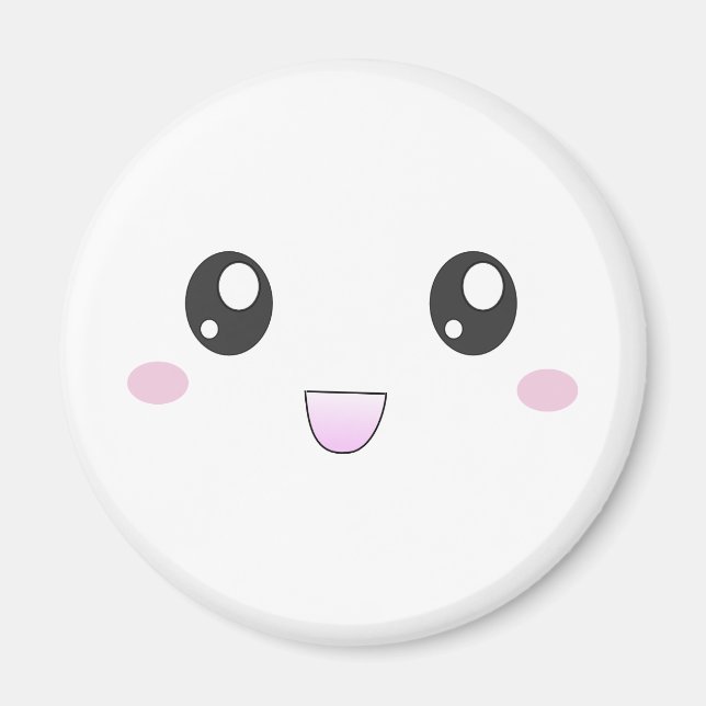 Kawaii-Happy-Gesicht Magnet (Vorne)