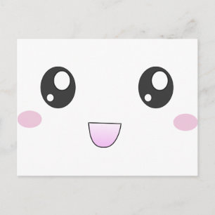 Kawaii-Happy-Gesicht Postkarte
