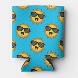 Kawaii Happy Sun mit Sonnenbrille Dosenkühler