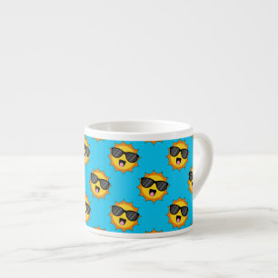 Kawaii Happy Sun mit Sonnenbrille Espressotasse