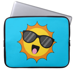 Kawaii Happy Sun mit Sonnenbrille Laptopschutzhülle