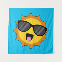 Kawaii Happy Sun mit Sonnenbrille
