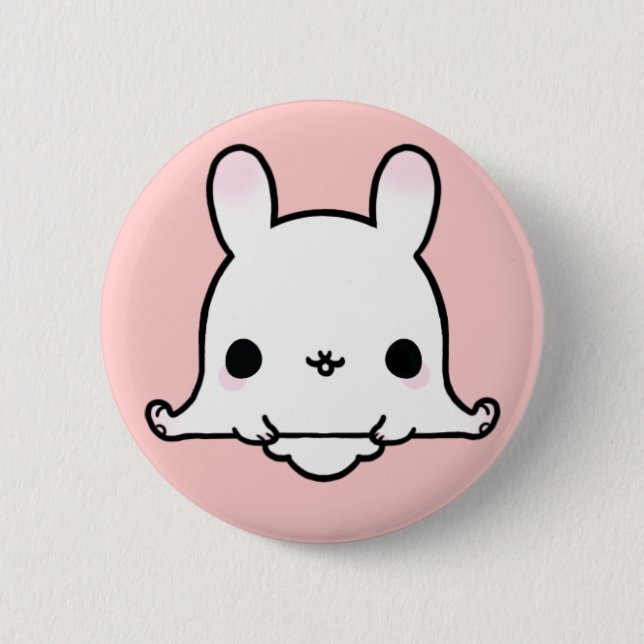 Kawaii Häschen (Sie ändern den Hintergrund!) Button (Vorderseite)