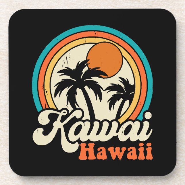 Kawaii Hawaii Surfing Getränkeuntersetzer (Vorderseite)