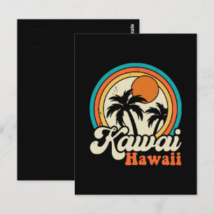 Kawaii Hawaii Surfing Postkarte