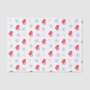 Kawaii Herz Blume und Sterne Seidenpapier