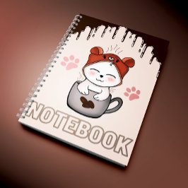 kawaii Herz Erwärmung Liebe für Katzen SpiralNoteb Notizbuch