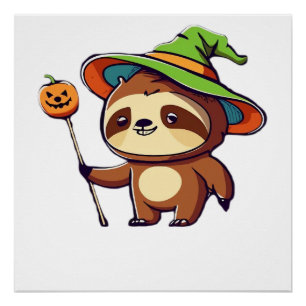 kawaii Hexenfaultier Classic T-Shirt Poster