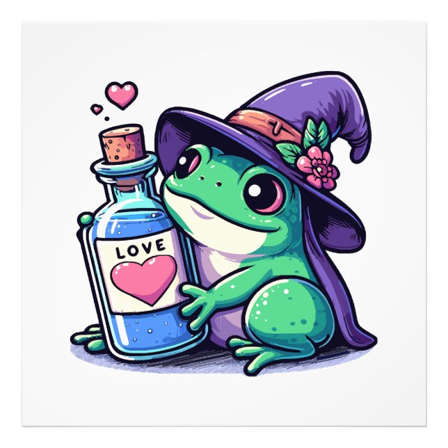 Kawaii-Hexerei-Liebe Fotodruck (Vorne)