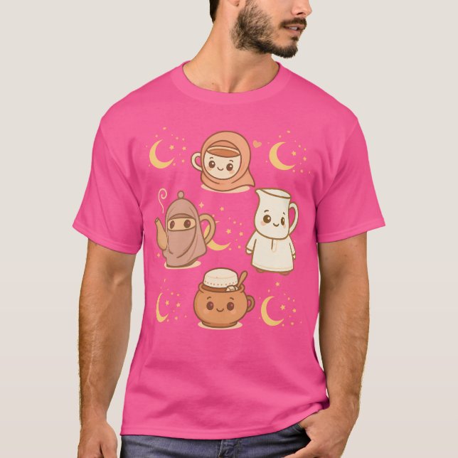 Kawaii Hijabi Teaset T-Shirt (Vorderseite)