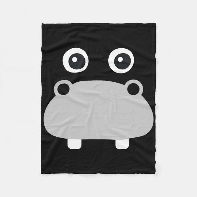 Kawaii Hippo Face Easy Halloween Costume Boys Fleecedecke (Vorderseite)