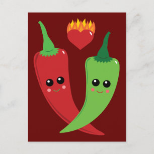 Kawaii Hot Pepper Postkarte