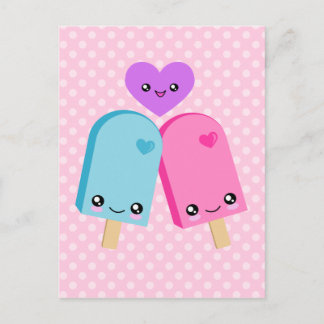 Kawaii Hübsch Popsicles BESTE FREUNDIN Postkarte