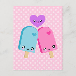 Kawaii Hübsch Popsicles Geburtstagspartei Einladun Einladung