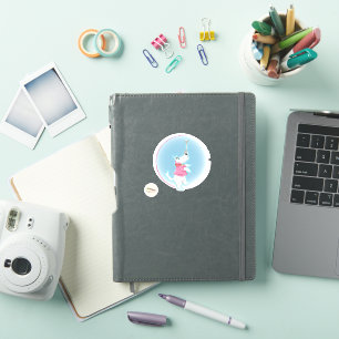 Kawaii Hund mit Knochenscrapbooking Sticker