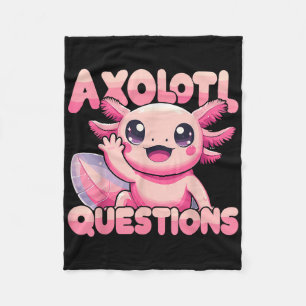 Kawaii I Axolotl Questions Funny Axolotl Fleecedecke