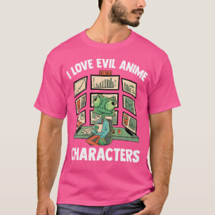 Kawaii I Liebe Evil Anime Characters Otaku Chamele T-Shirt