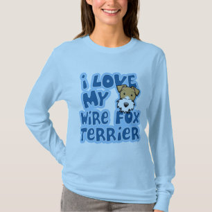 Kawaii I Liebe mein Drahtfox-Terrier T-Shirt