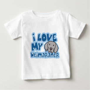 Kawaii I Liebe mein Weimaraner Baby T-shirt