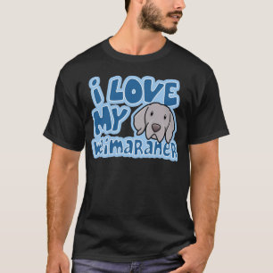 Kawaii I Liebe mein Weimaraner T-Shirt
