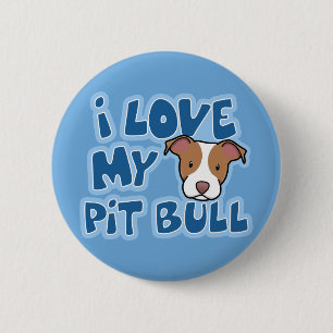 Kawaii I Liebe meine Grube Stier Button