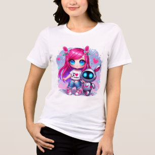 🤖 Kawaii I Liebe My Ai Chatbot Niedlich BESTE FRE Tri-Blend Shirt