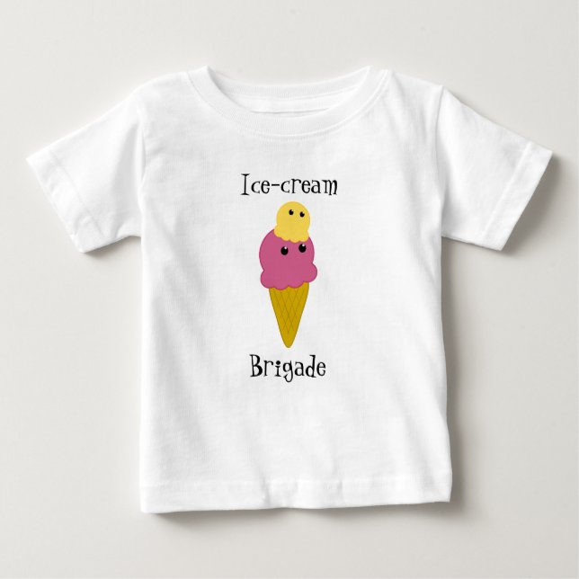 Kawaii Ice Cream Cone Baby T - Shirt (Vorderseite)