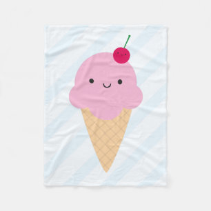 Kawaii Ice Cream Cone Fleecedecke