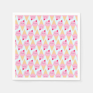Kawaii Ice Cream Cones Serviette