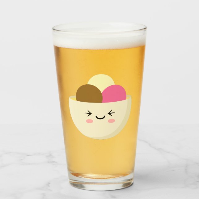 Kawaii Ice Cream Glas (Vorne (Gefüllt))