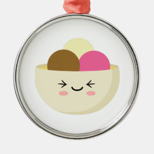 Kawaii Ice Cream Ornament Aus Metall