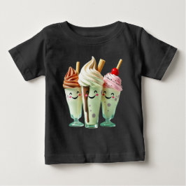 Kawaii Ice Cream Trio Cute Dessert Characters Baby T-shirt