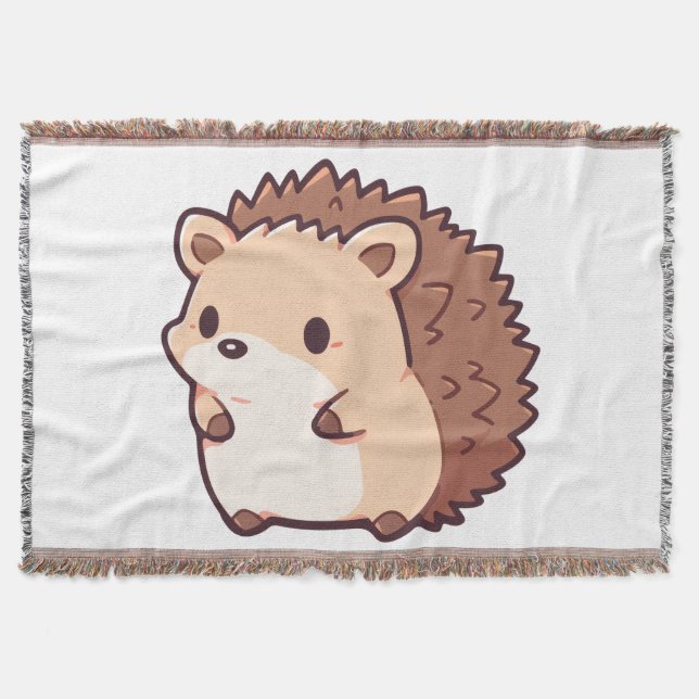 Kawaii-Igel-Webdecke Decke (Vorderseite)