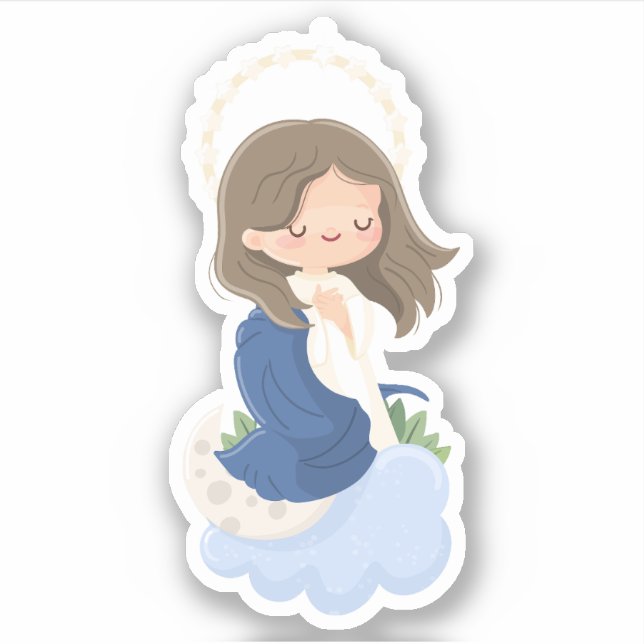 Kawaii Immaculate Conception Sticker (Vorderseite)