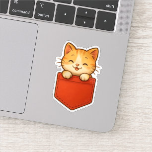Kawaii in Red Pocket - Die Sticker