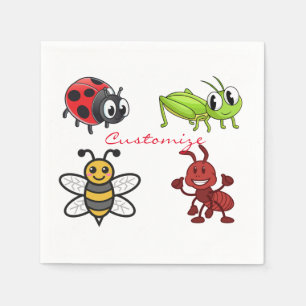 Kawaii Insects Thunder_Cove Serviette