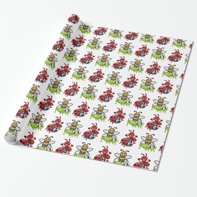 Kawaii Insekten Thunder_Cove Geschenkpapier (Ungerollt)