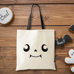 Kawaii Jack "O' Lantern Kürbismaske Mit Fangzähnen Tragetasche