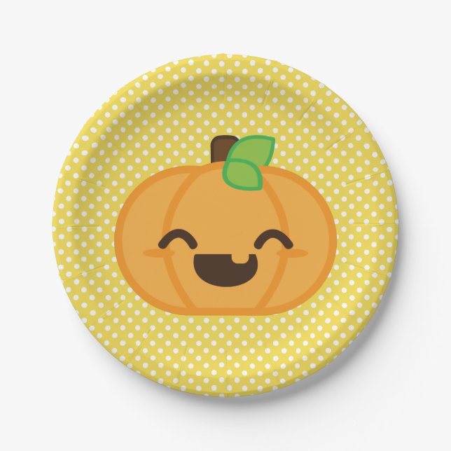 Kawaii Jackolantern Pumpkin Halloween Paper Teller (Vorderseite)