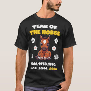 Kawaii Jahr des Pferdes Chinesisches Sternzeichen  T-Shirt