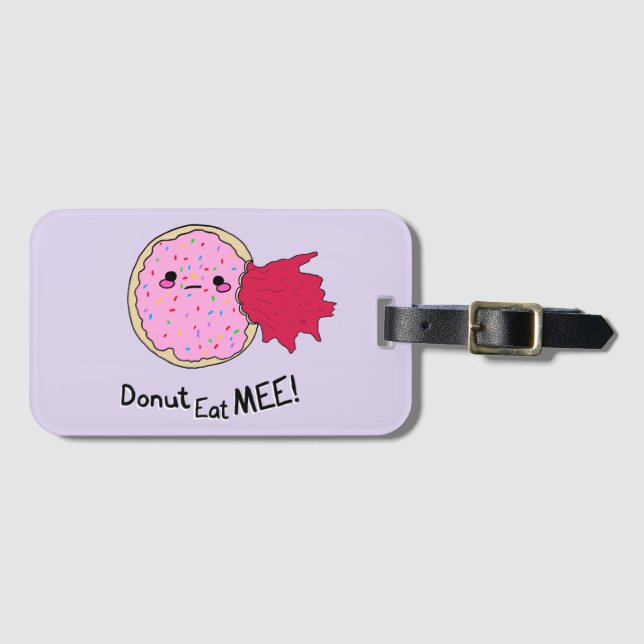 Kawaii Jam Donut Eat Me Gepäckanhänger (Vorderseite (Horizontal))