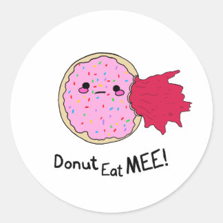 Kawaii Jam Donut Eat Me Runder Aufkleber