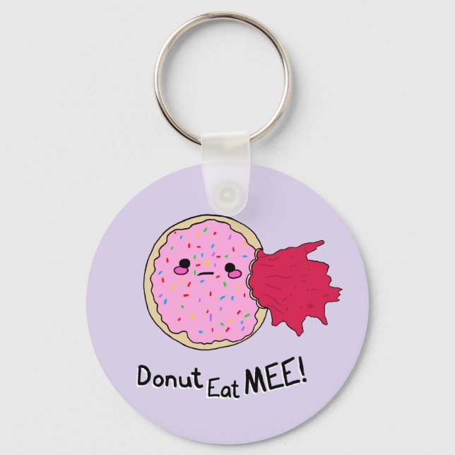Kawaii Jam Donut Eat Me Schlüsselanhänger (Vorderseite)