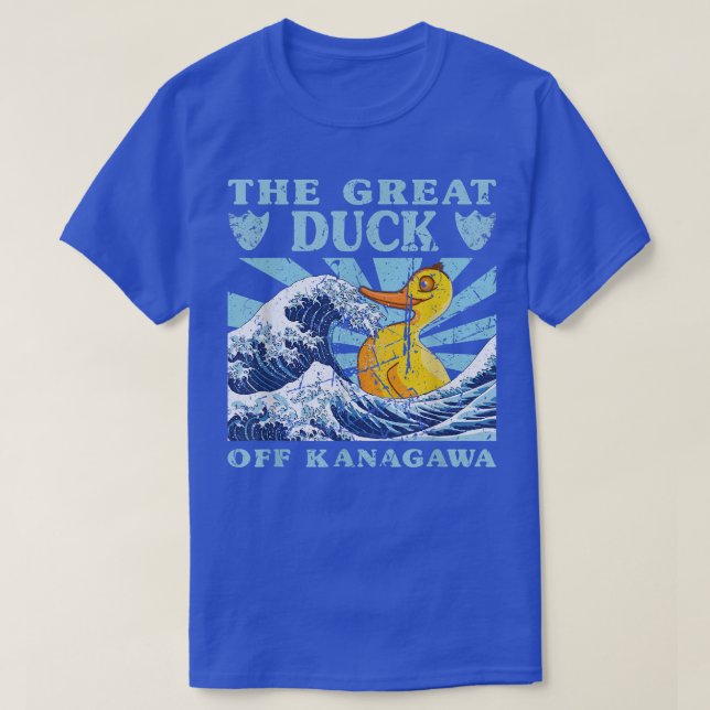 Kawaii Japan Great Wave Great Duck Niedlich Japan  T-Shirt (Design vorne)