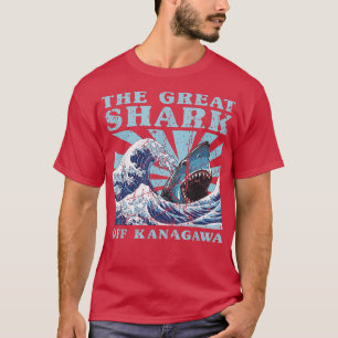 Kawaii Japan Great Wave Great Shark Niedlich Japan T-Shirt